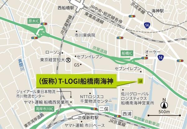 （仮称）T-LOGI船橋南海神　位置図